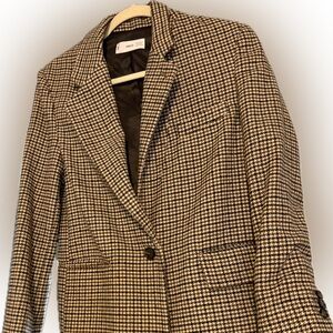 Mango Black and Brown Houndstooth blazer